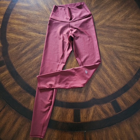ALO Yoga Maroon Leggings Size XS - Picture 1 of 7